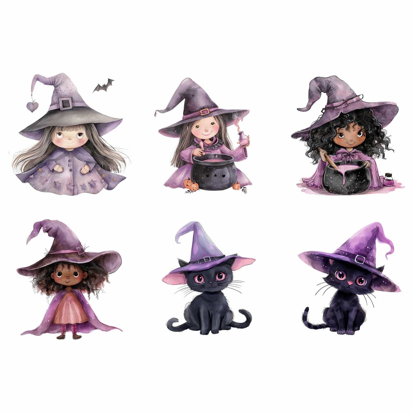 Cute Pastel Witch Clipart