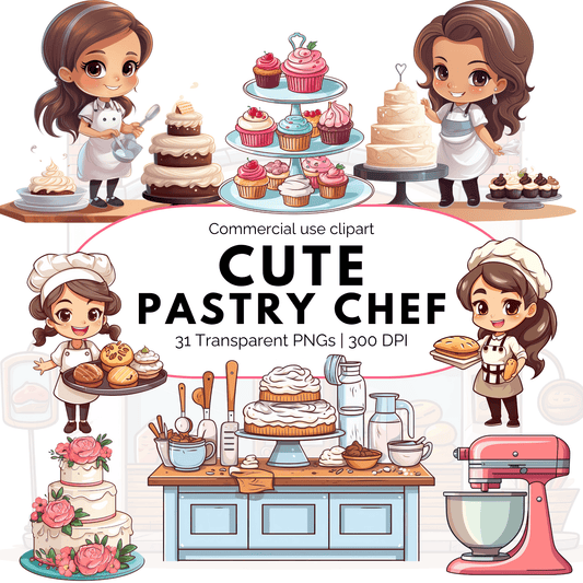 Cute Pastry Chef Clipart