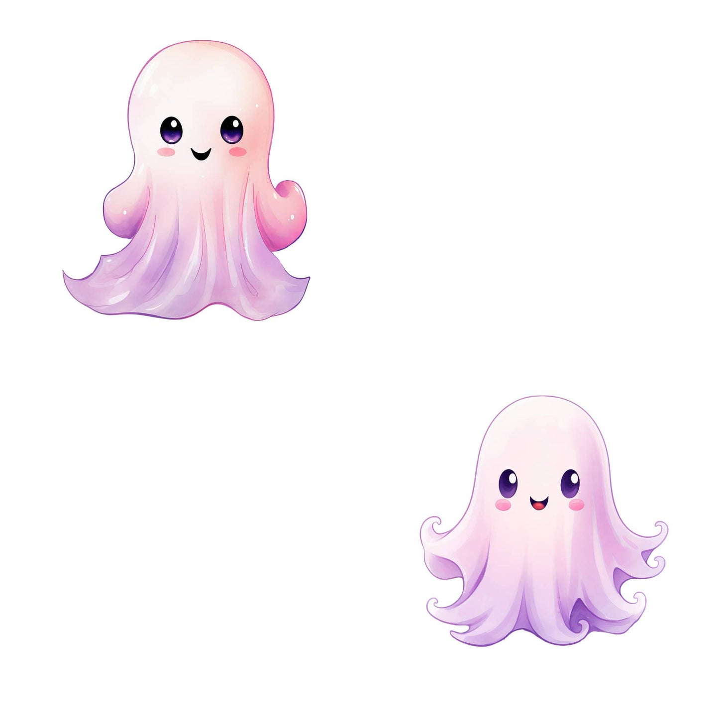 Cute Pink Kawaii Ghosts