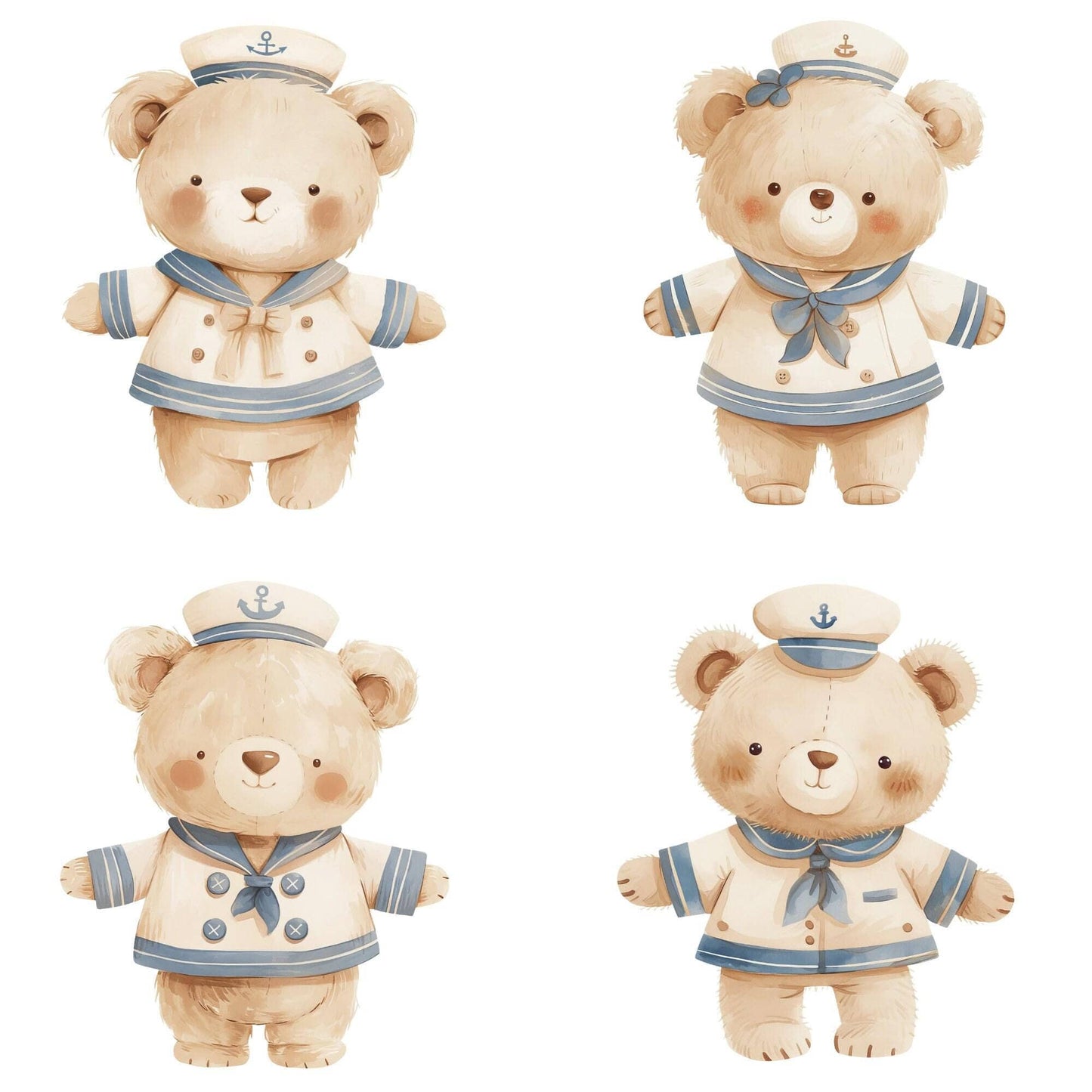 Cute Sailor Bears clipart