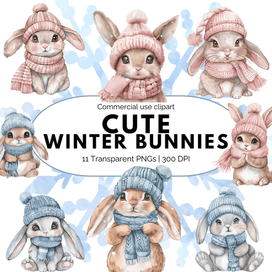 Cute Winter Bunny Clipart