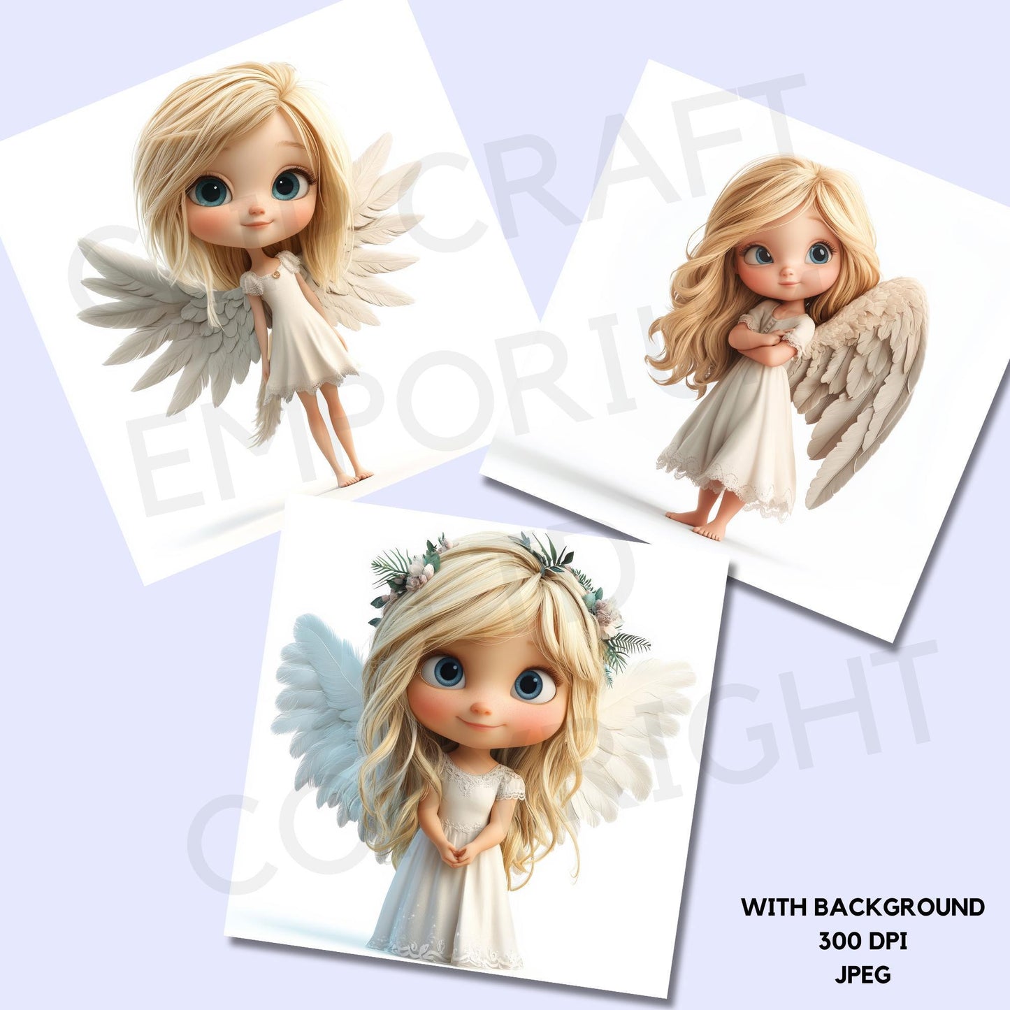 15 Quirky Girl Angel Clipart