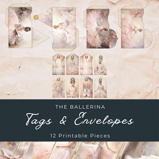 The Ballerina Junk Journal Tags & Envelopes