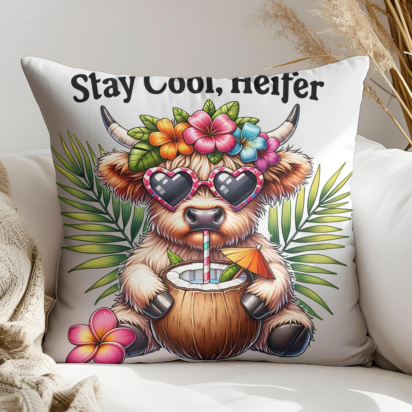 Vaca con vibraciones de verano PNG