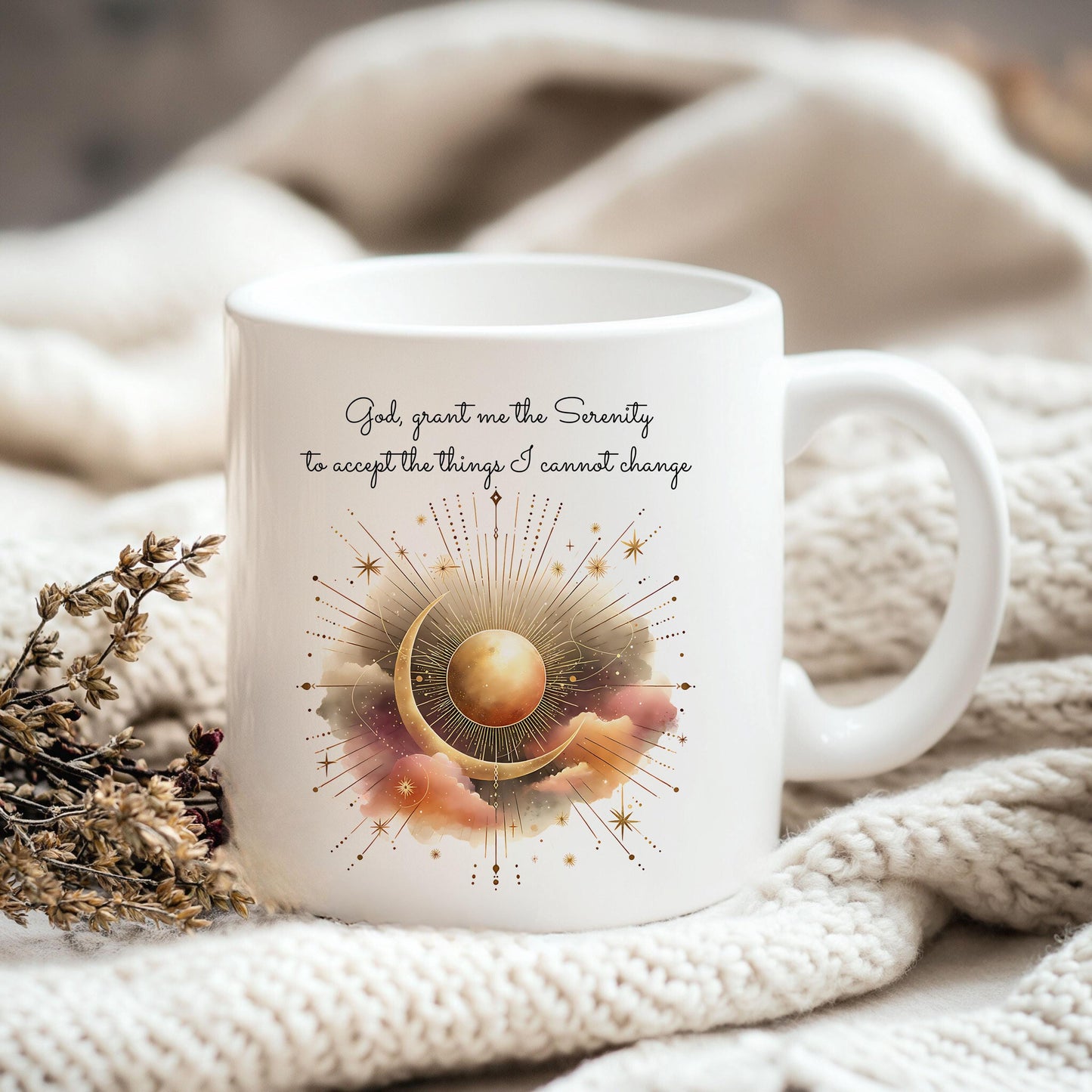 Serenity Prayer Sublimation PNG | Inspirational Christian Design | Faith PNG for Shirts & Mug | God grant me the serenity | Digital Download