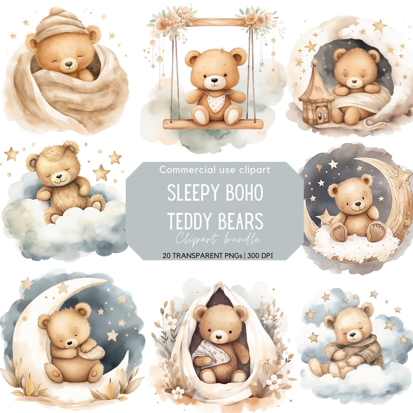 Sleeping Teddy Bear Clipart