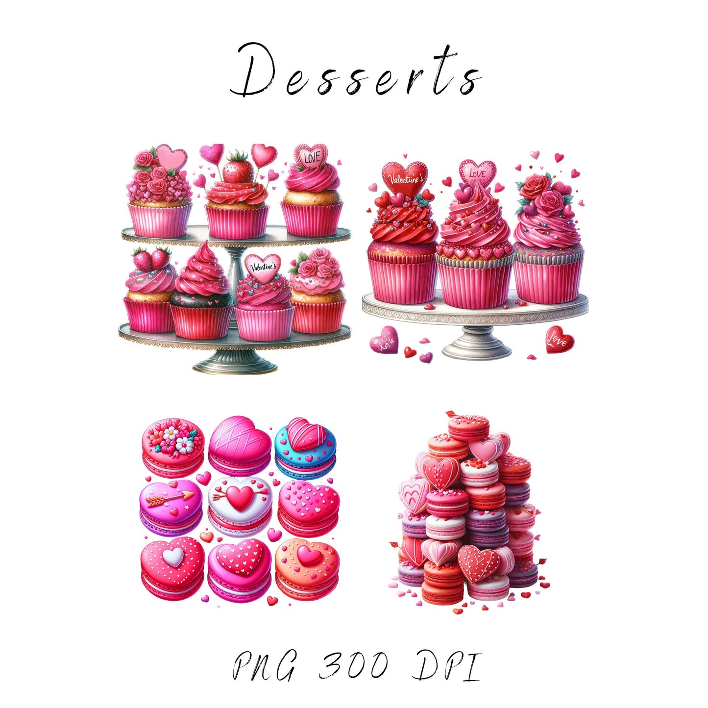 Valentines Desserts Clipart