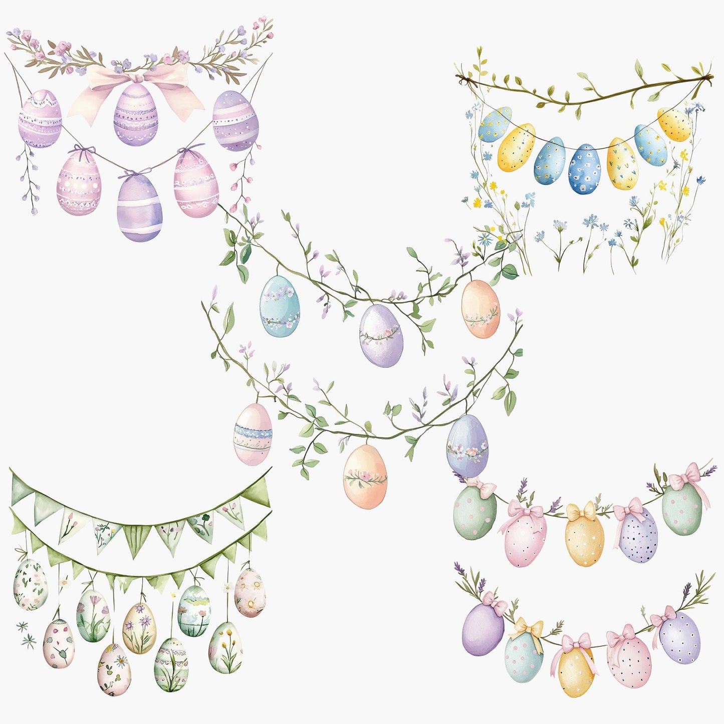 Easter bunting Clipart