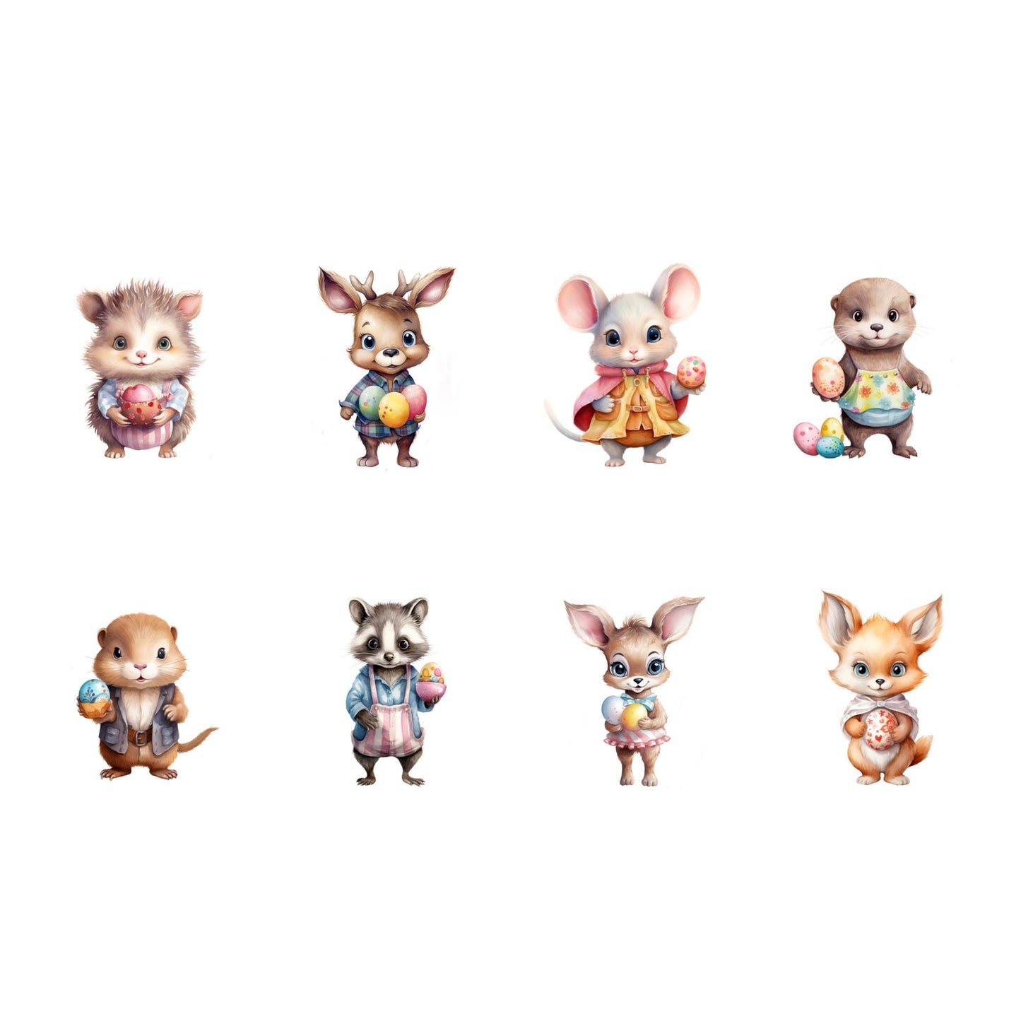 Easter Woodland Animal Clipart