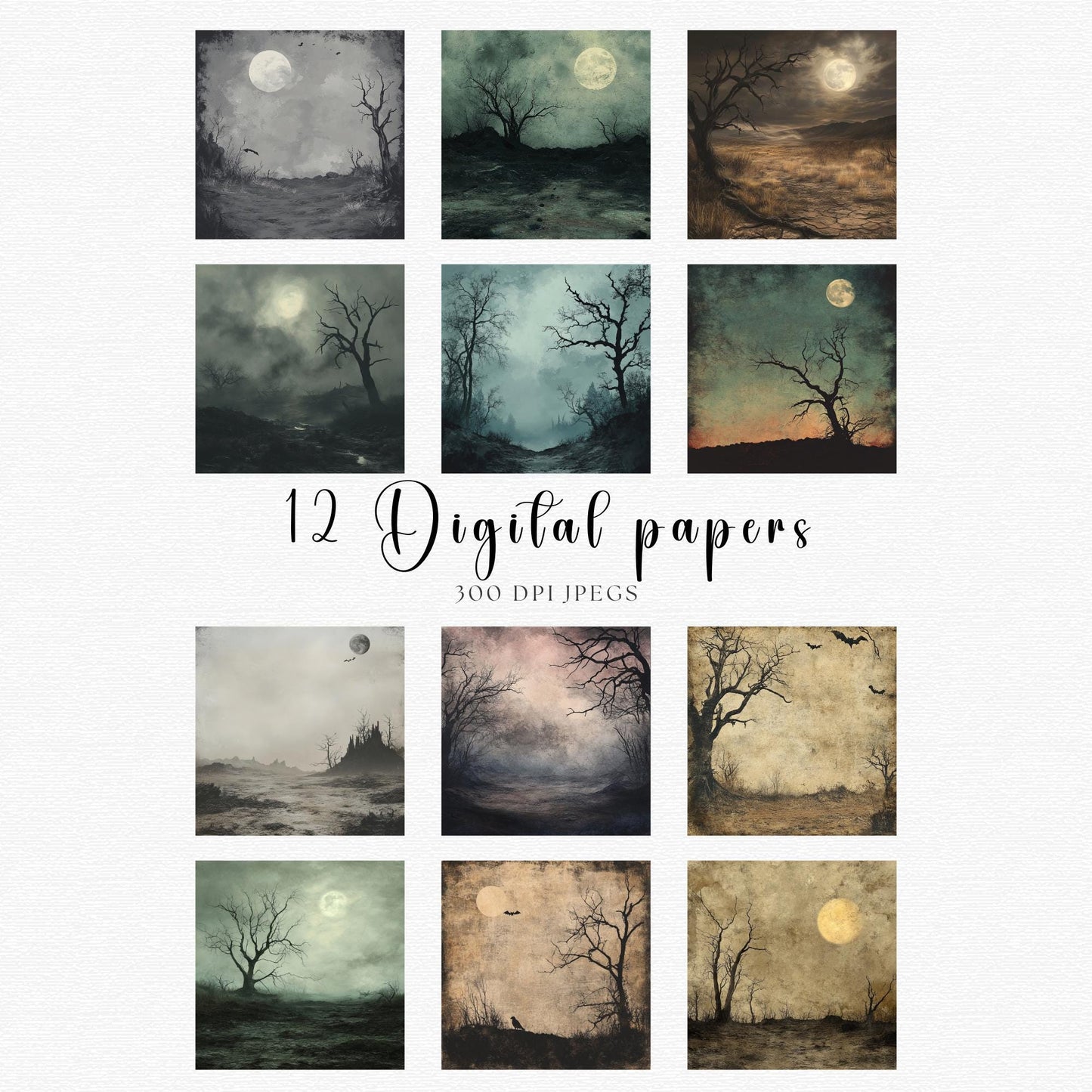 Spooky Landscapes Digital Papers