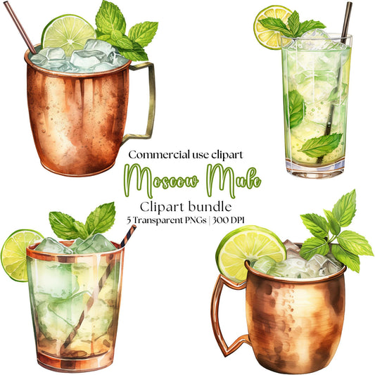 Moscow Mule Cocktail Clipart