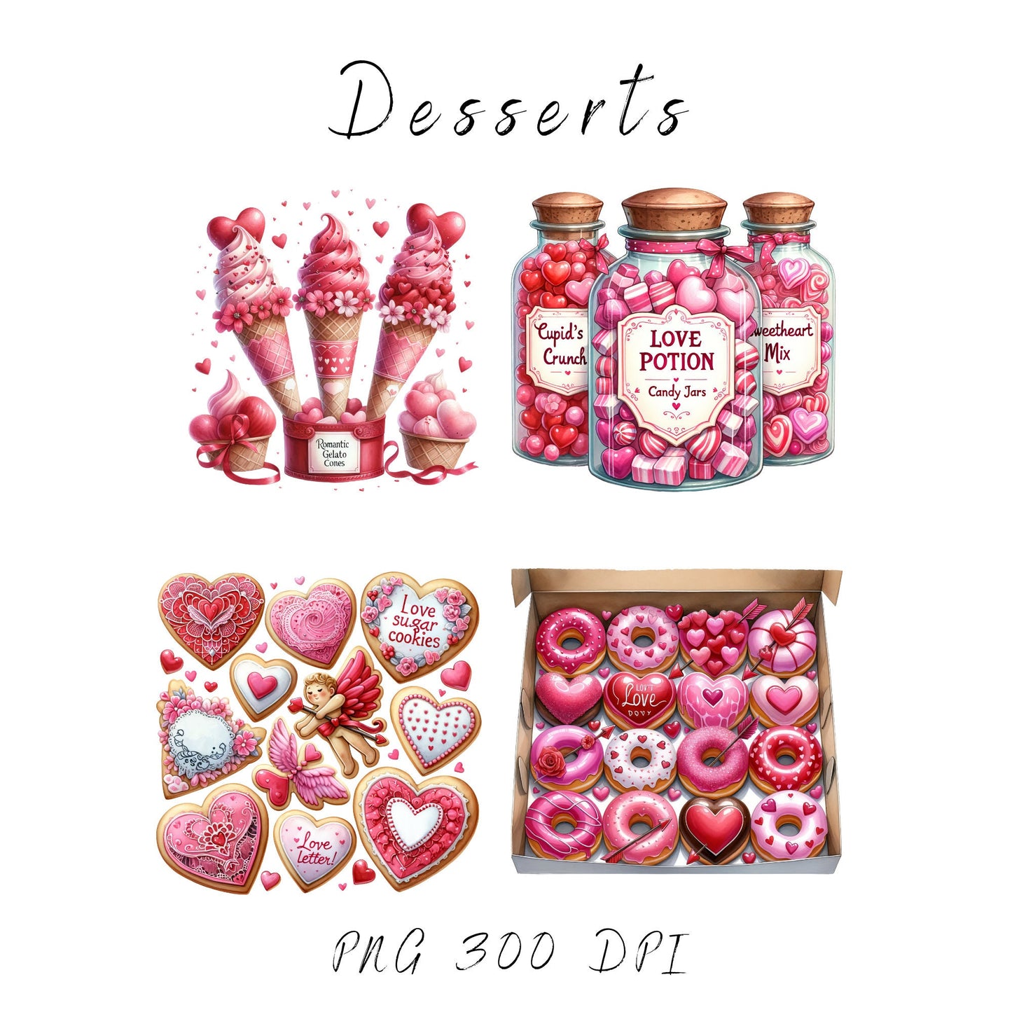 Valentines Desserts Clipart