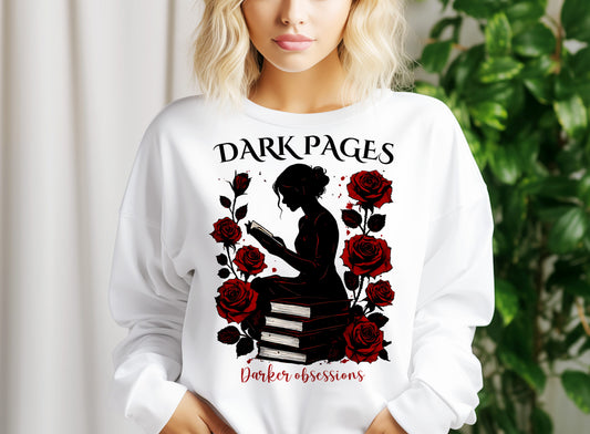 Dark Romance PNG – Gothic Book Lover Sublimation Design for Smut & Book Club Readers