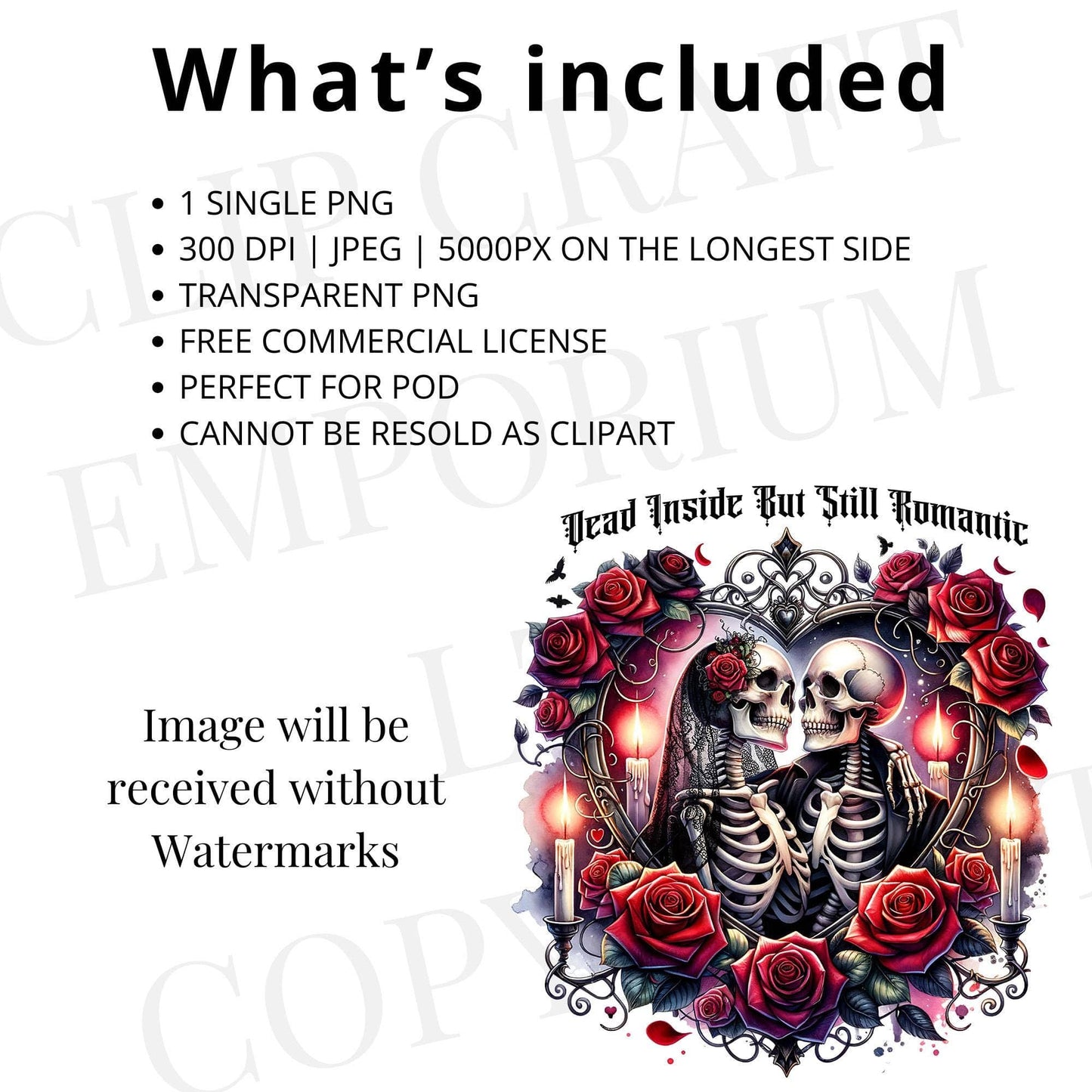 Dark Romance Sublimation Design