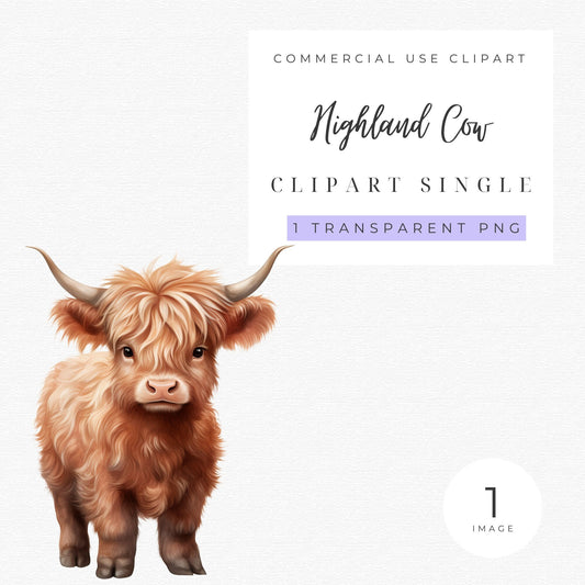 Cute Highland Cow Clipart