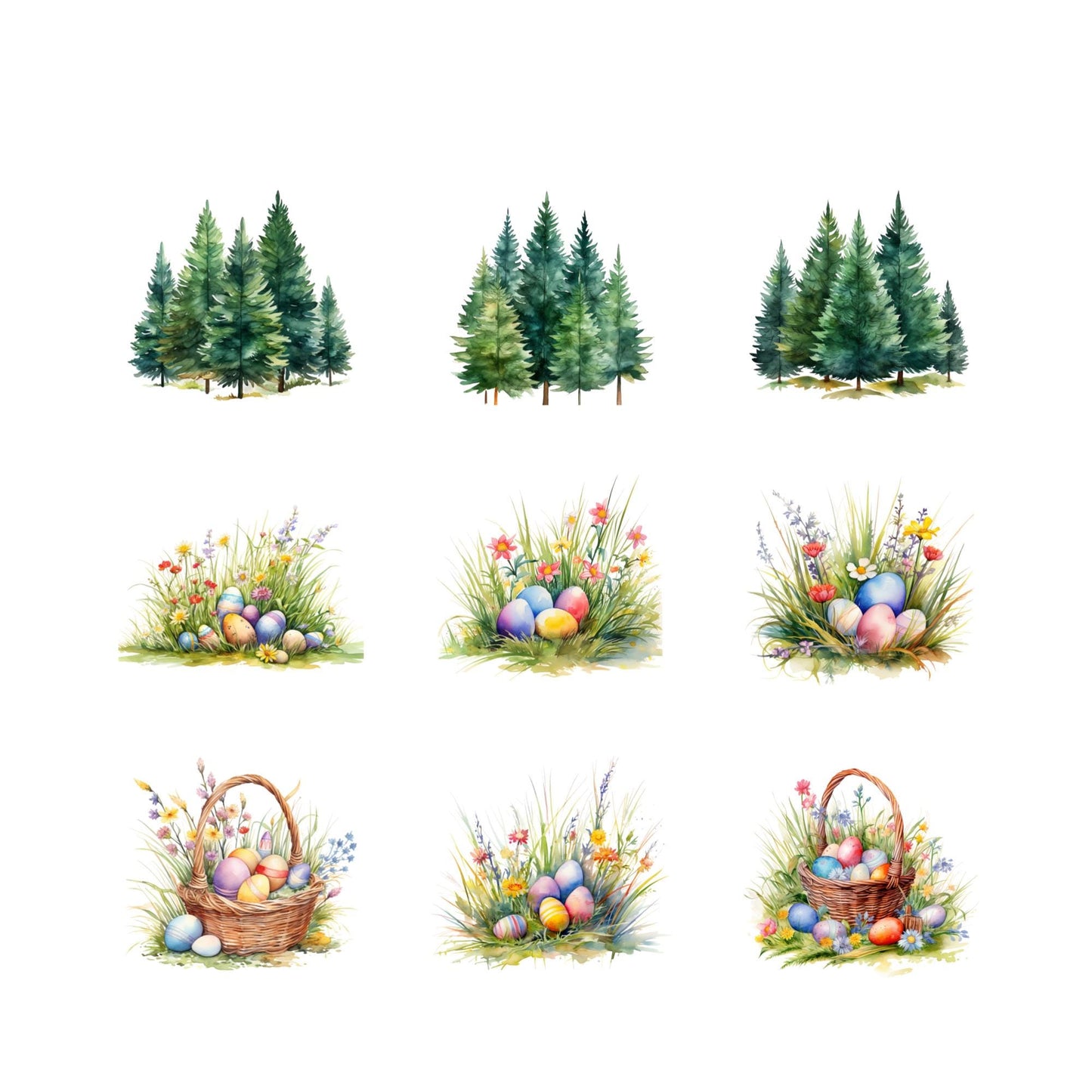Easter Woodland Animal Clipart