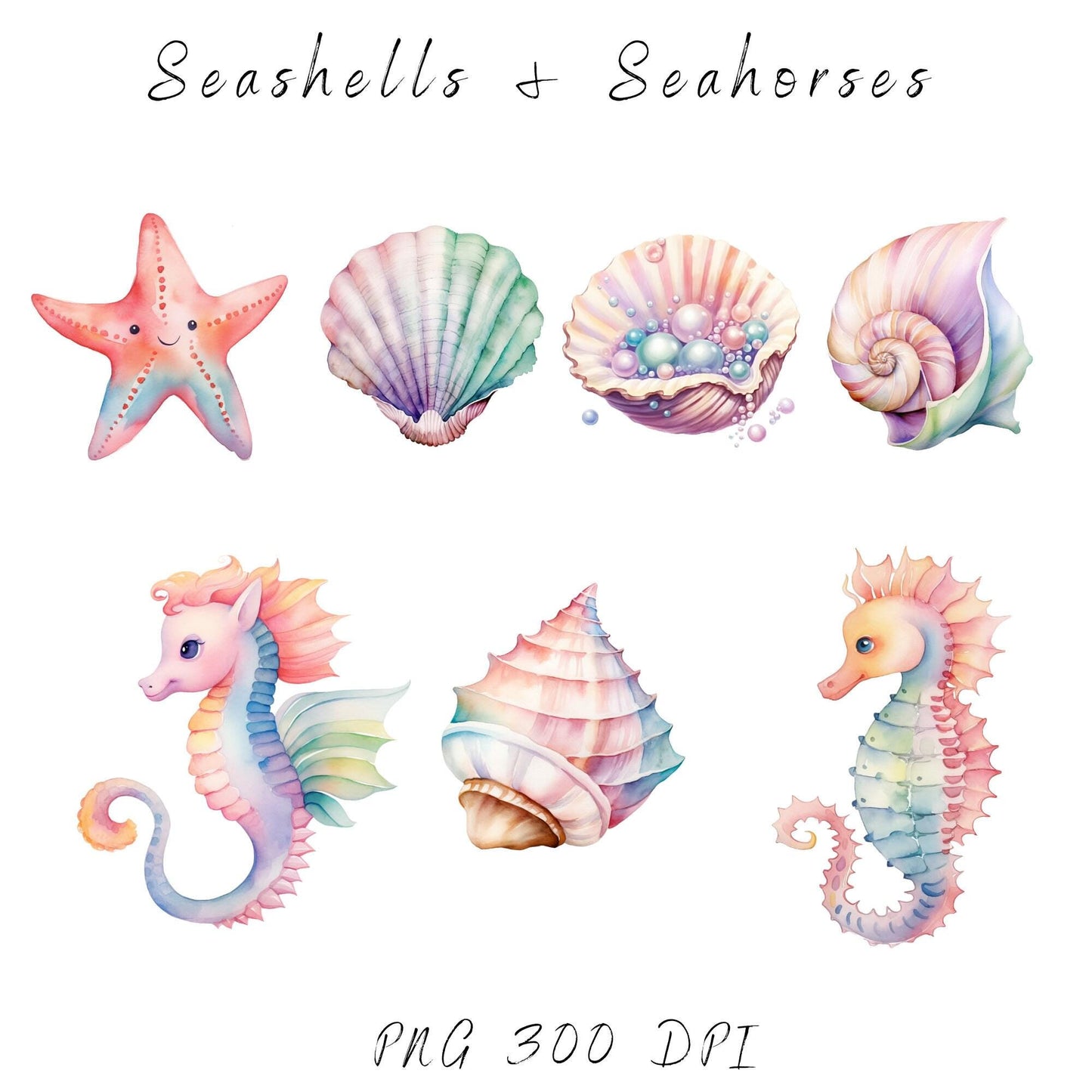Watercolor Under the Sea Clipart