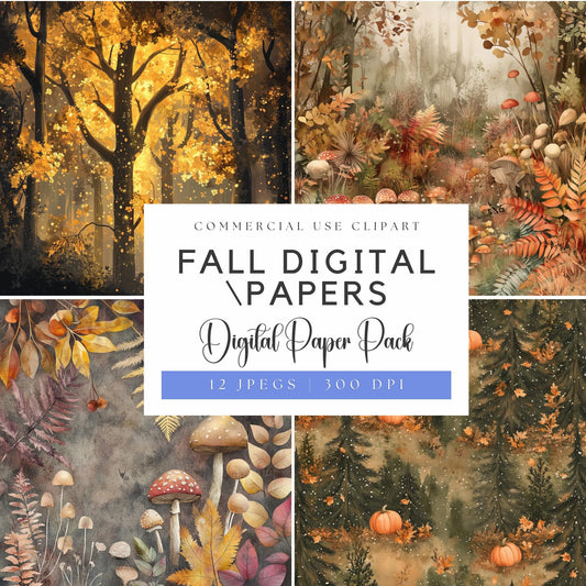 Fall digital papers