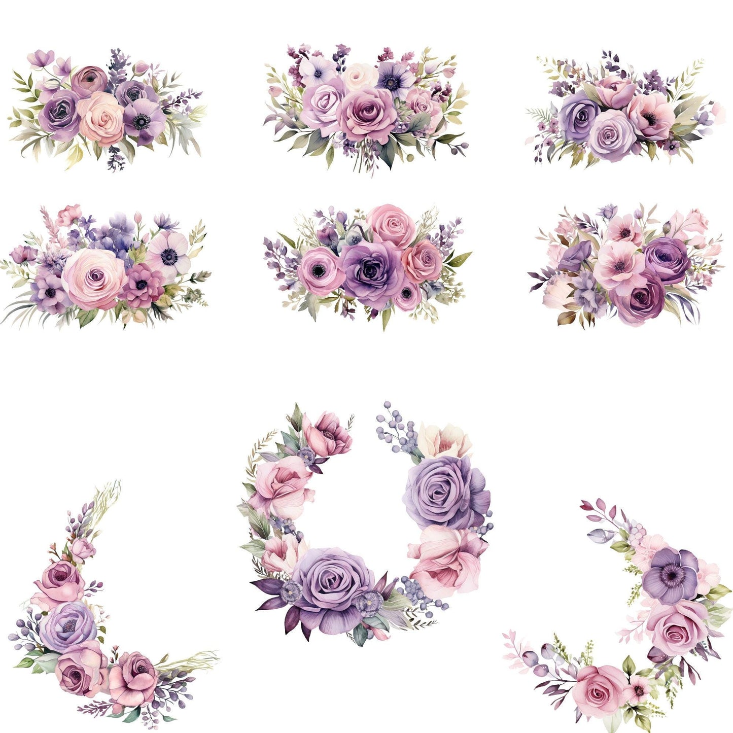 Soft Lilac Dream Florals