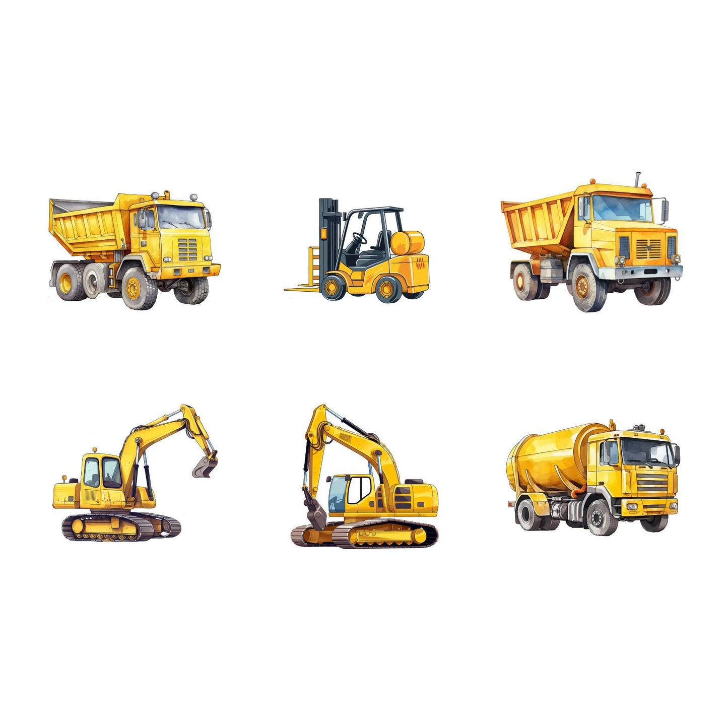 Watercolor Construction worker Clipart