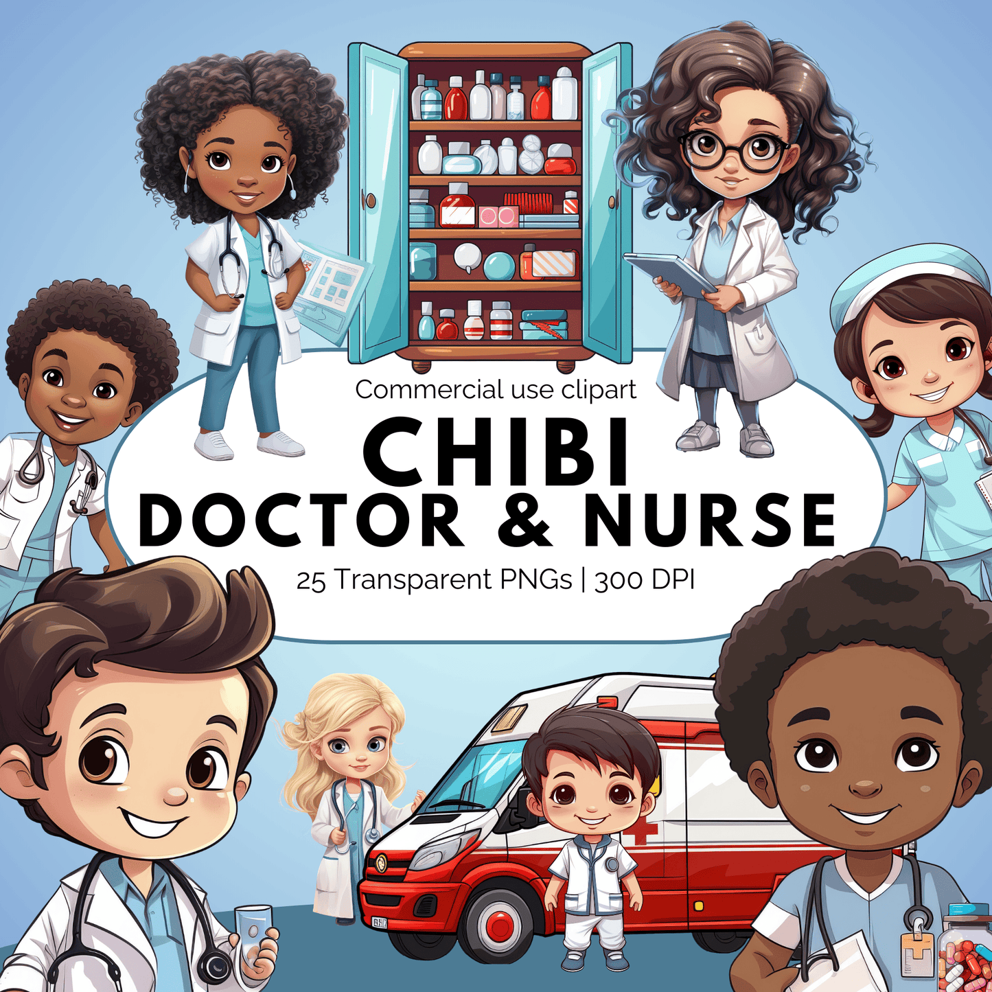 Doctor and Nurses Clipart