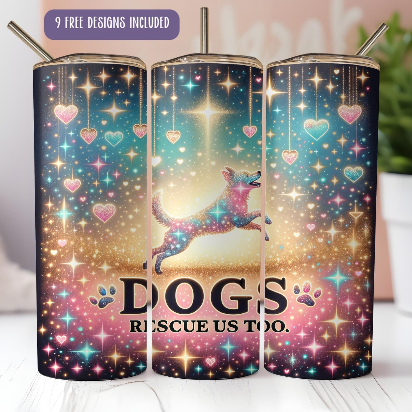 a can with a picture of a dog on it