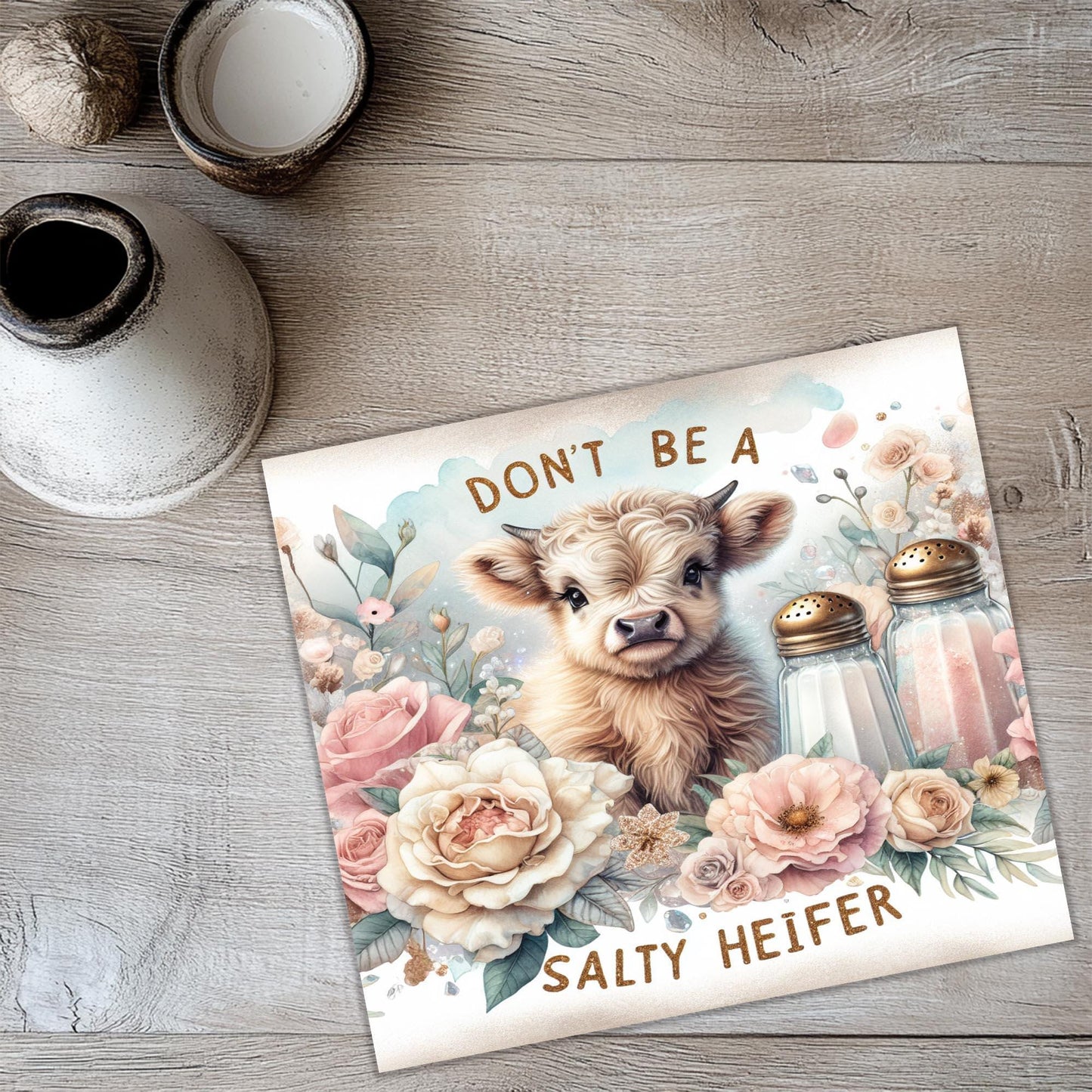 a card with a picture of a dog on it