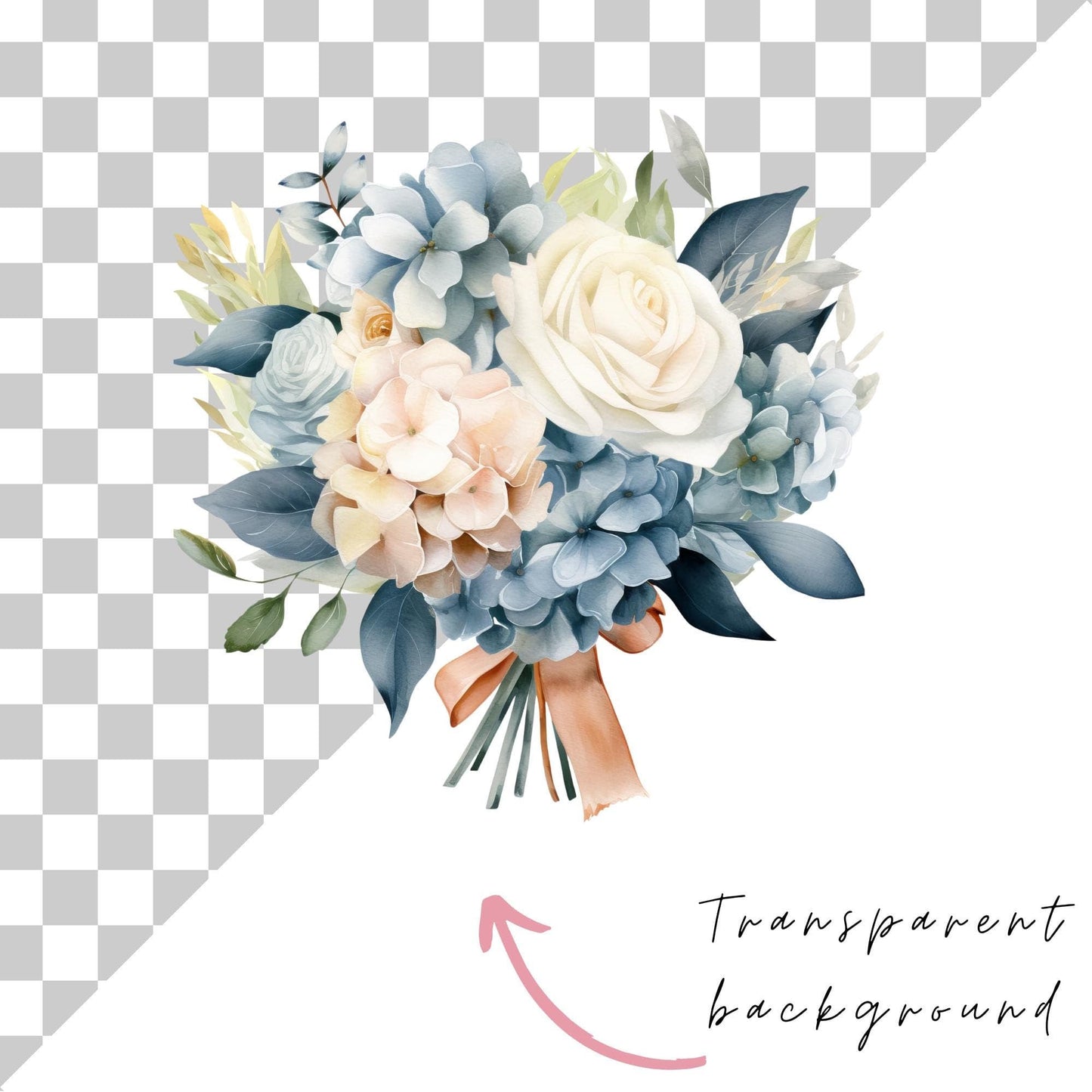 a bouquet of flowers on a checkered background