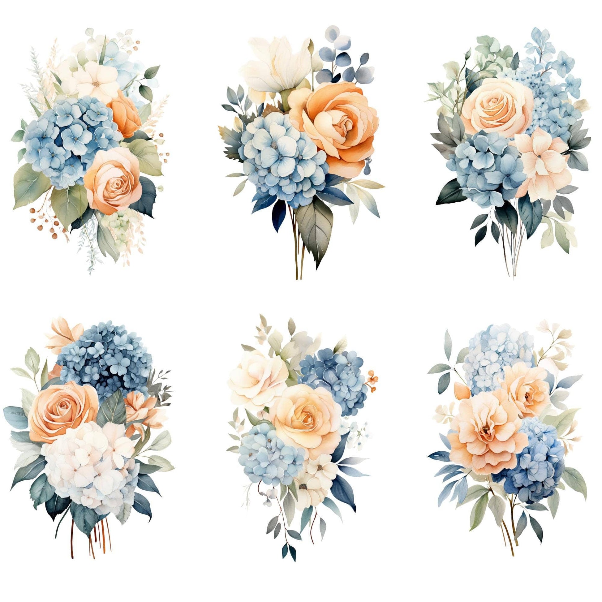 a bunch of flowers that are on a white background