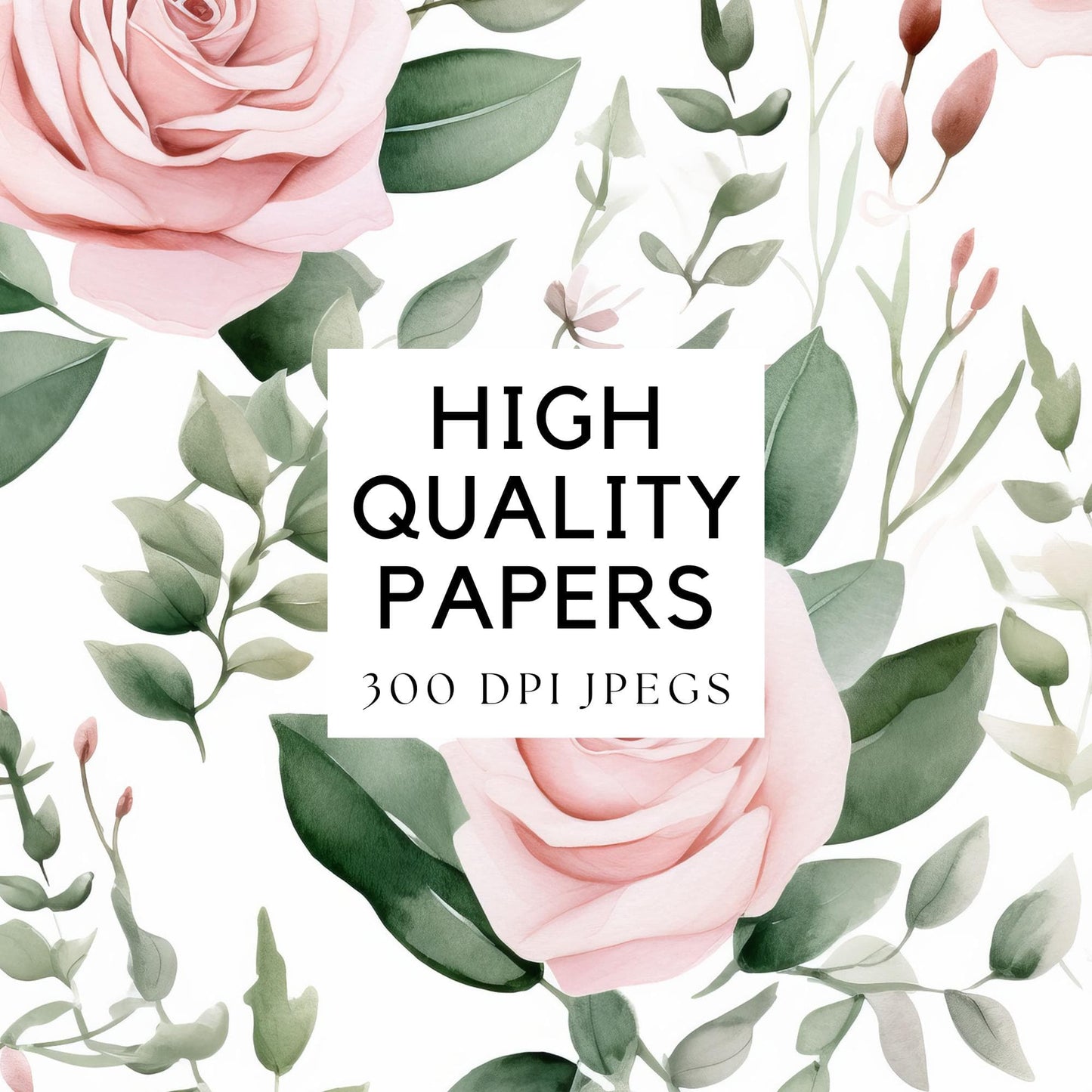 Dusty Pink Rose Digital Papers