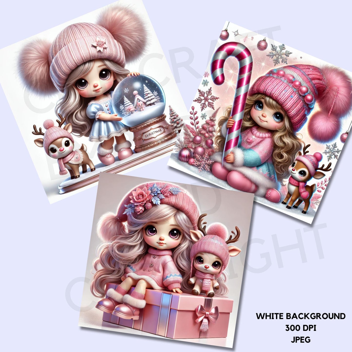 15 Christmas Gnome Girl Clipart
