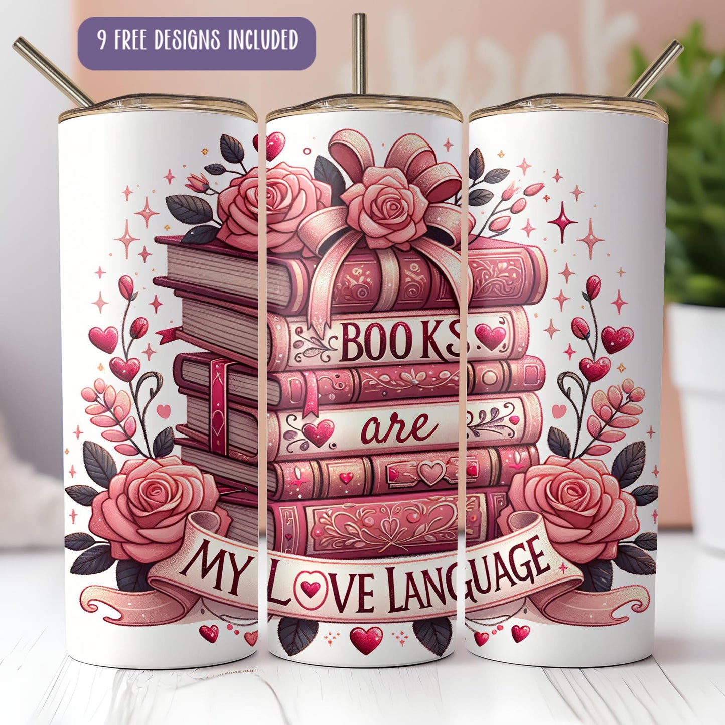 a couple of mugs that have books on them