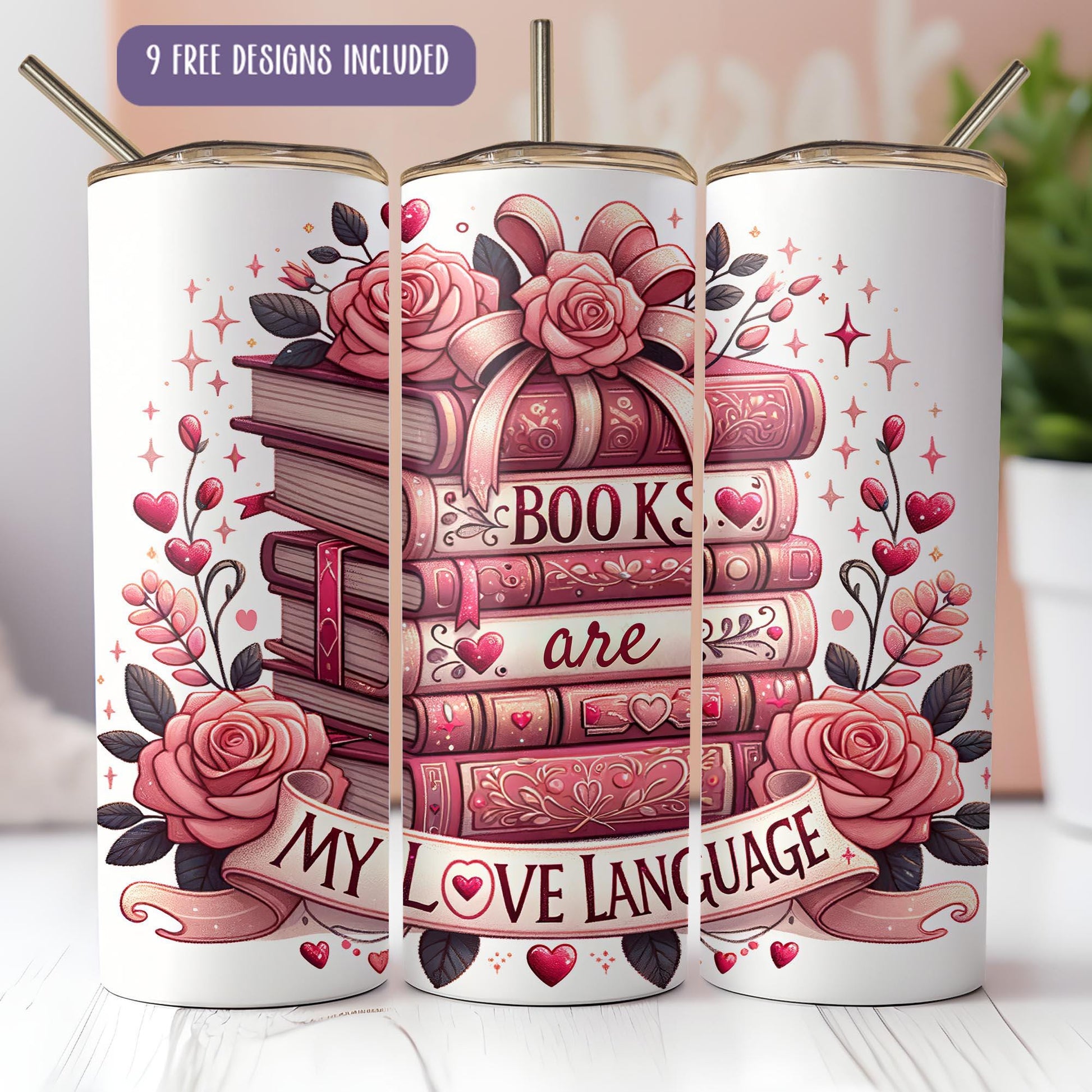 a couple of mugs that have books on them