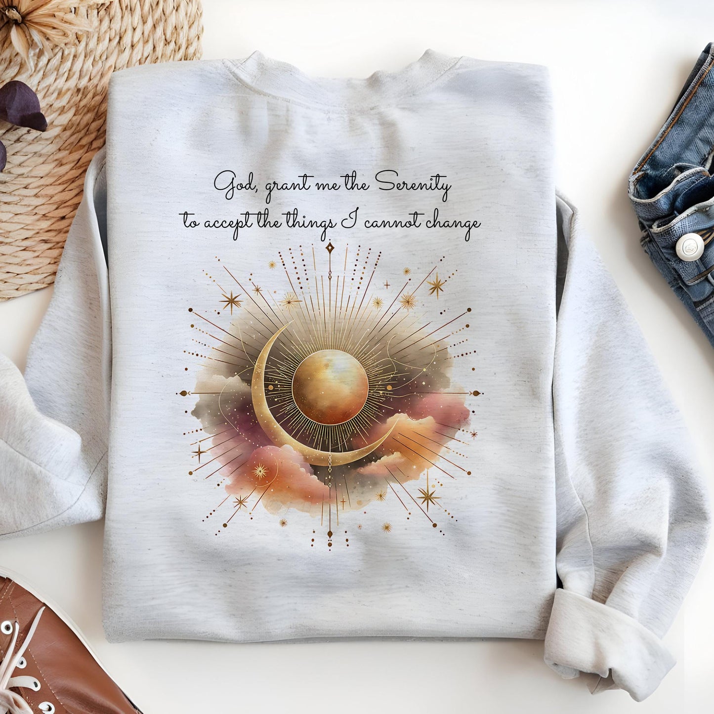 Serenity Prayer Sublimation PNG | Inspirational Christian Design | Faith PNG for Shirts & Mug | God grant me the serenity | Digital Download