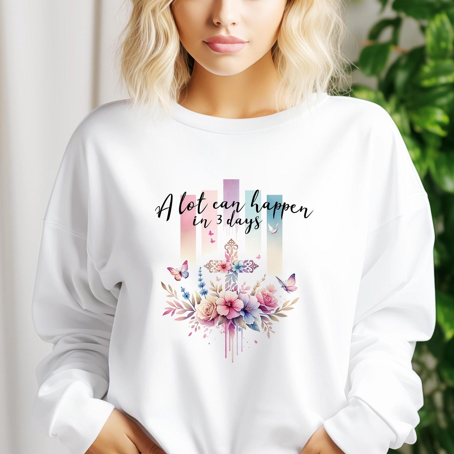 A Lot Can Happen in 3 Days Bow Girl PNG | Christian Easter Sublimation Design | He Is Risen Png | Easter Shirt Design | Digital Download