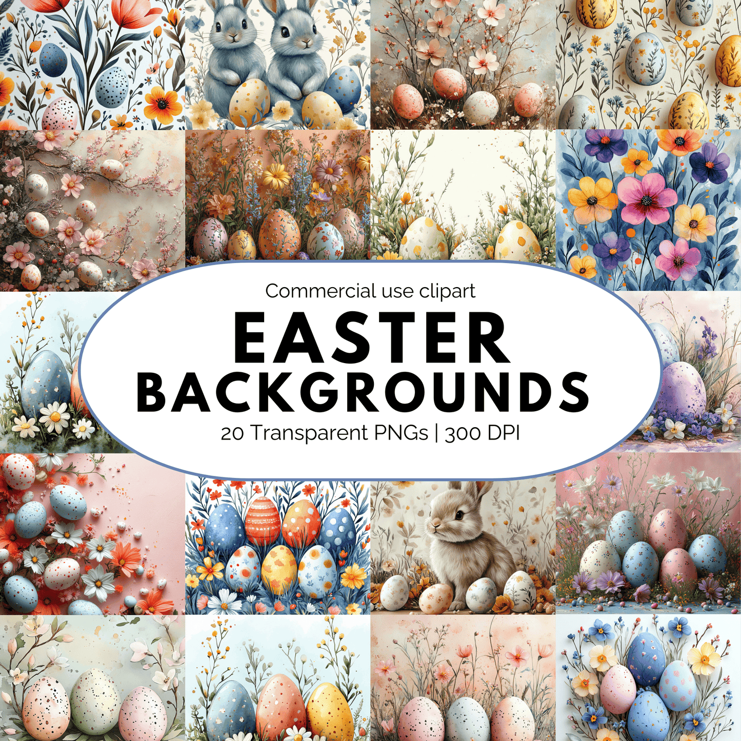 Easter Backgrounds Digital Papers
