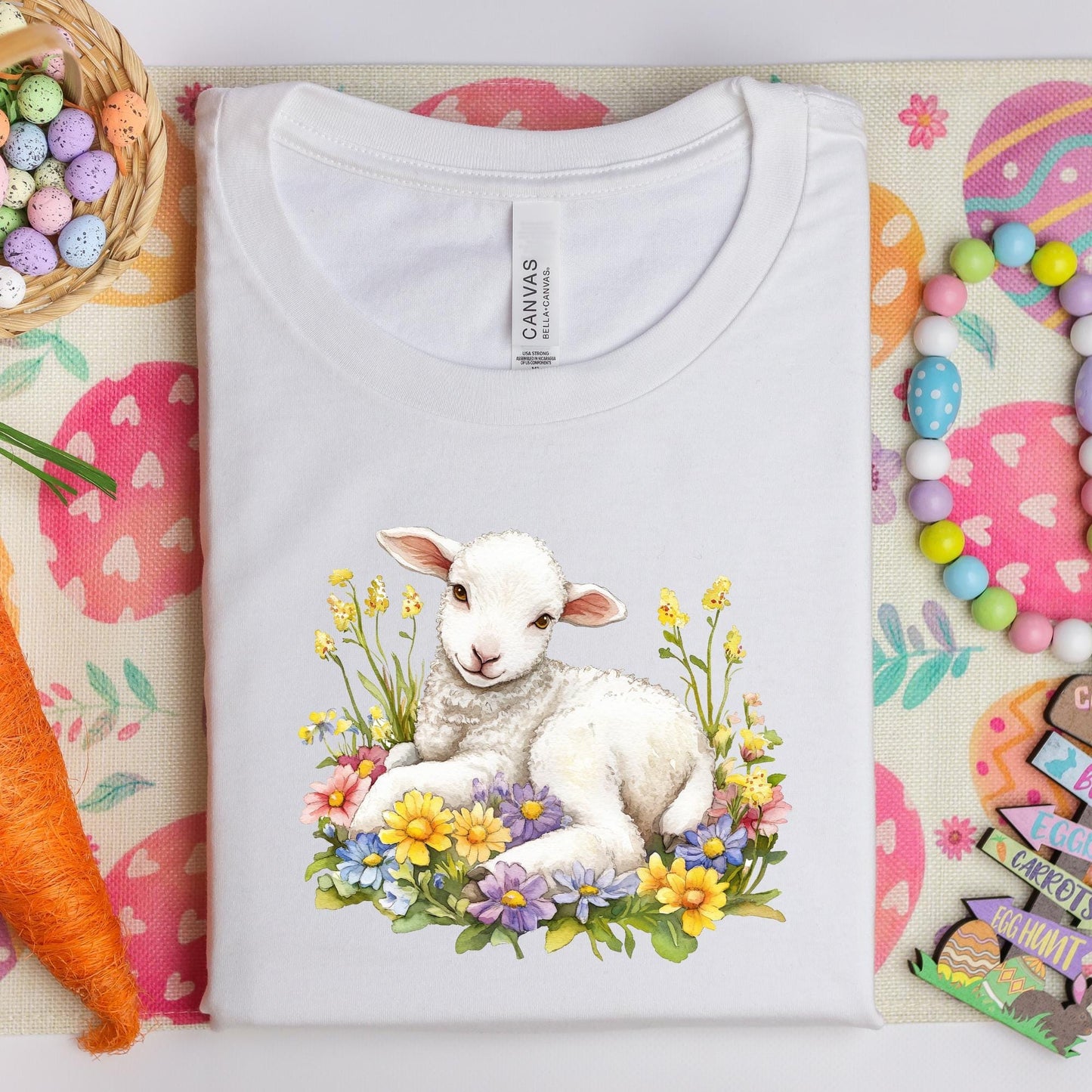 Easter Chicks and Lambs Clipart