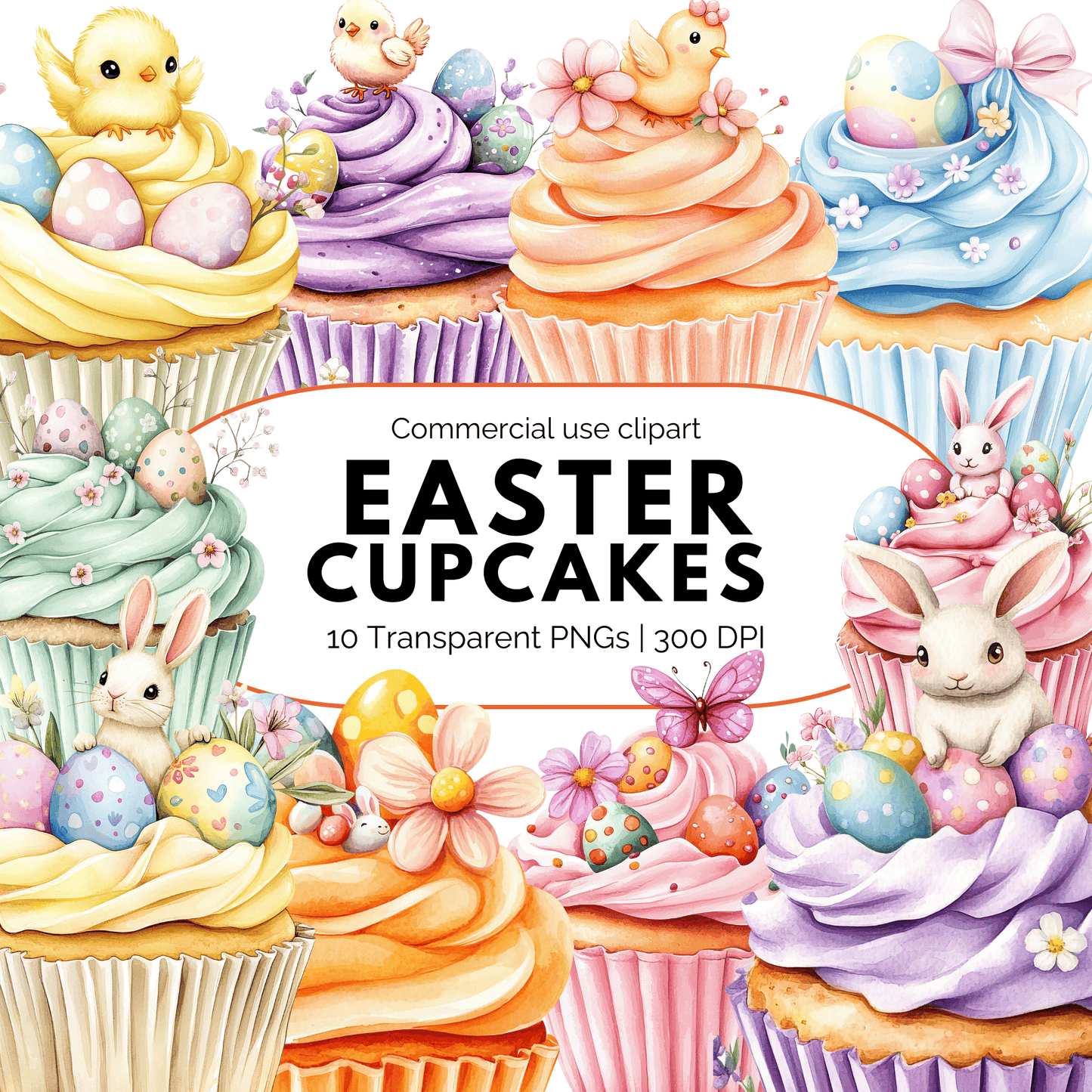 Easter Cupcakes Clipart