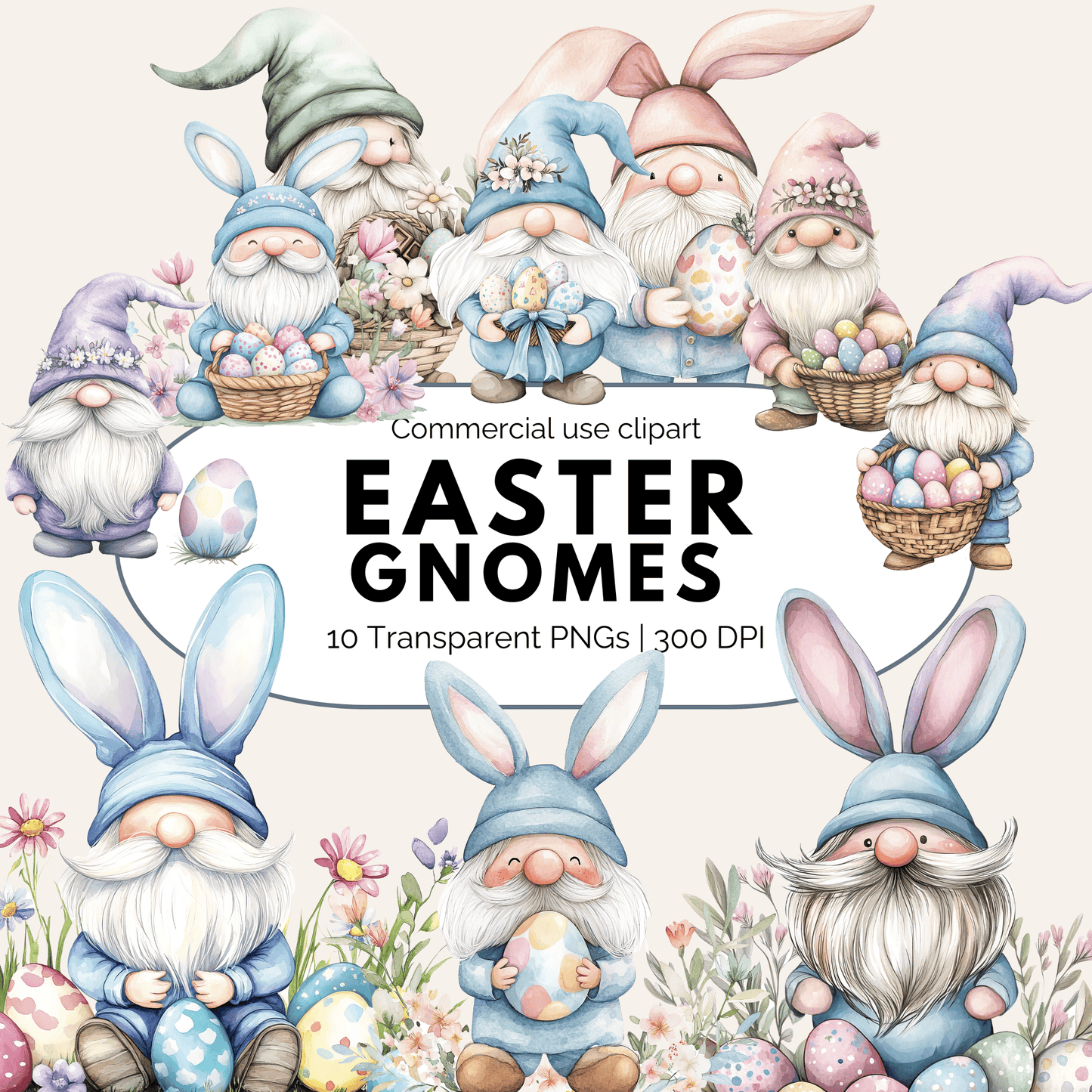 Easter Gnome Clipart