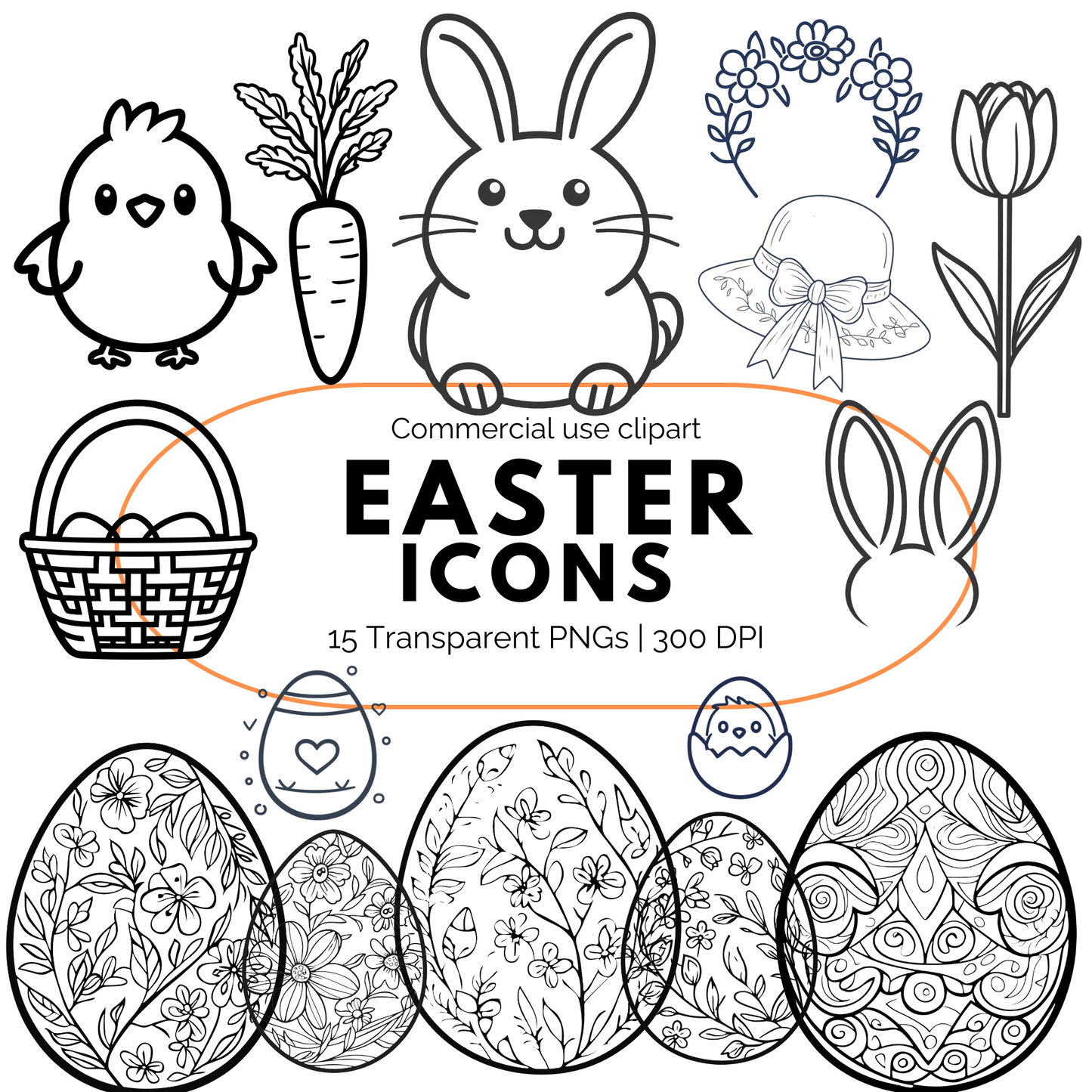 Easter Icons Clipart