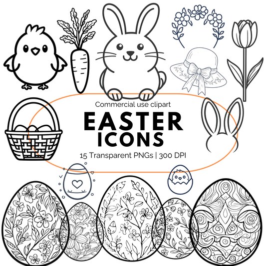 Easter Icons Clipart