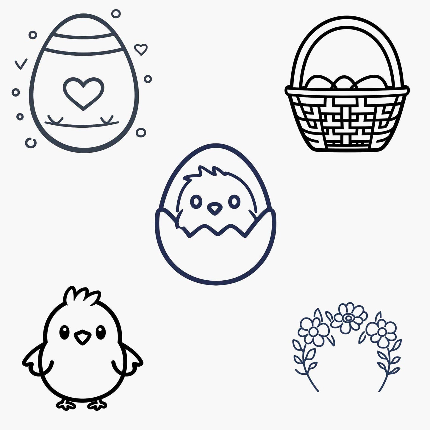 Easter Icons Clipart