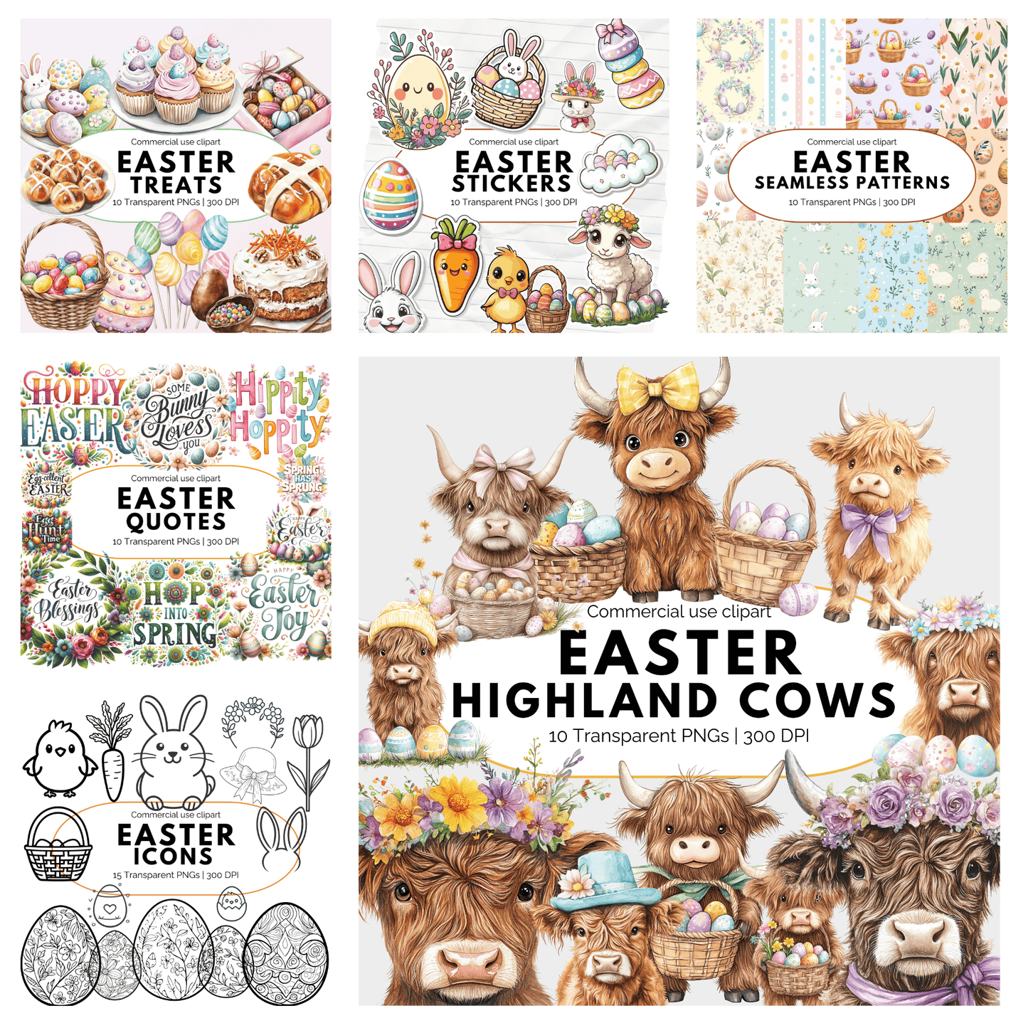 Easter Mega Bundle PNG – 200+ Easter PNG Files for Sublimation & Commercial Use