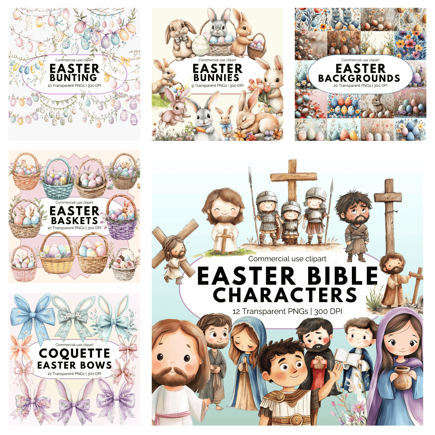 Easter Mega Bundle PNG – 200+ Easter PNG Files for Sublimation & Commercial Use
