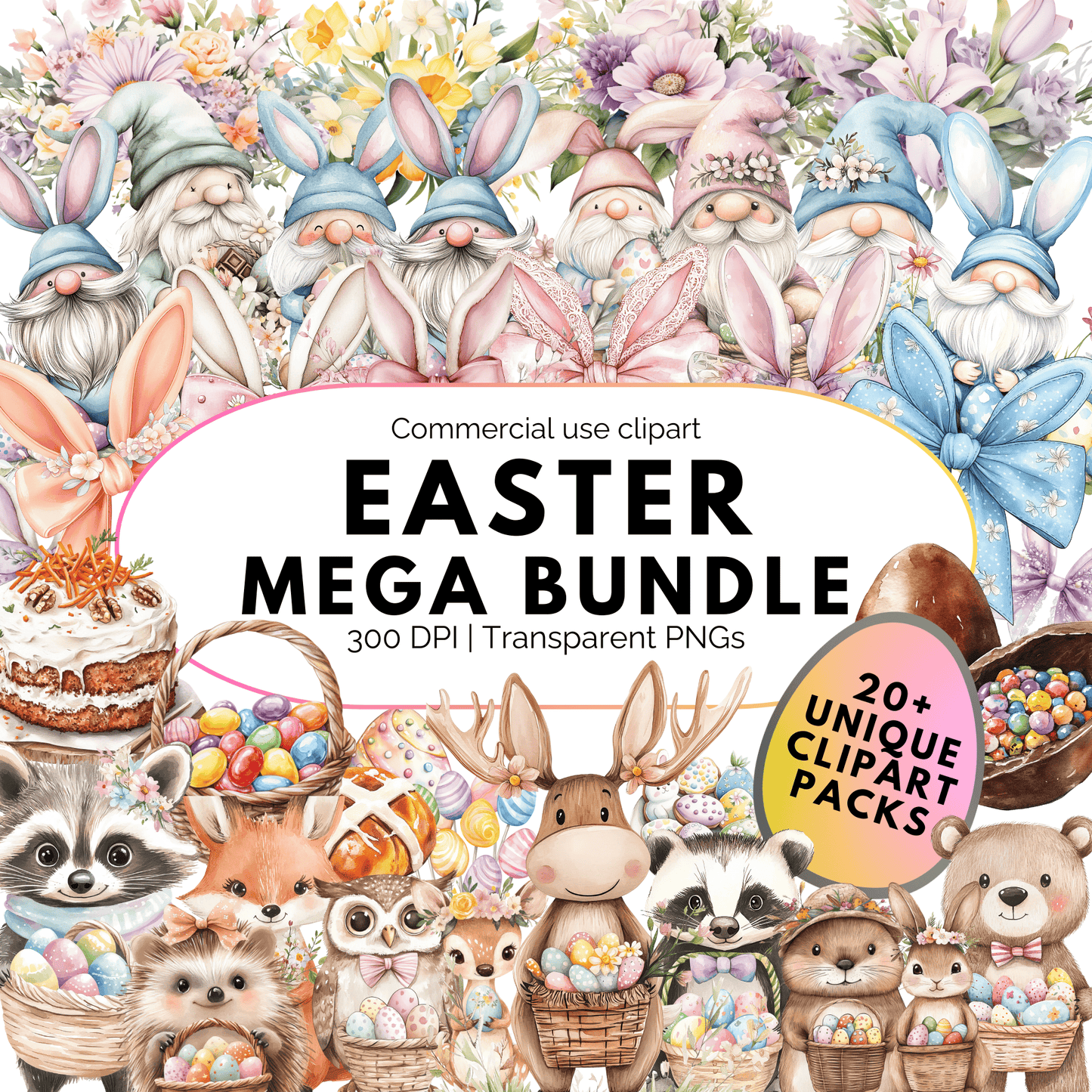 Easter Mega Bundle PNG – 200+ Easter PNG Files for Sublimation & Commercial Use