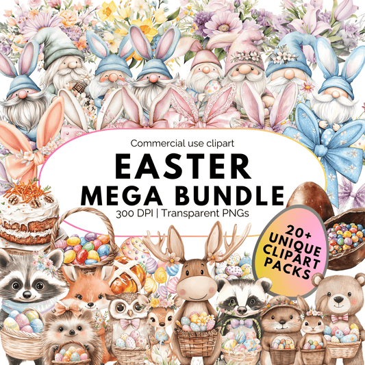 Easter Mega Bundle PNG – 200+ Easter PNG Files for Sublimation & Commercial Use