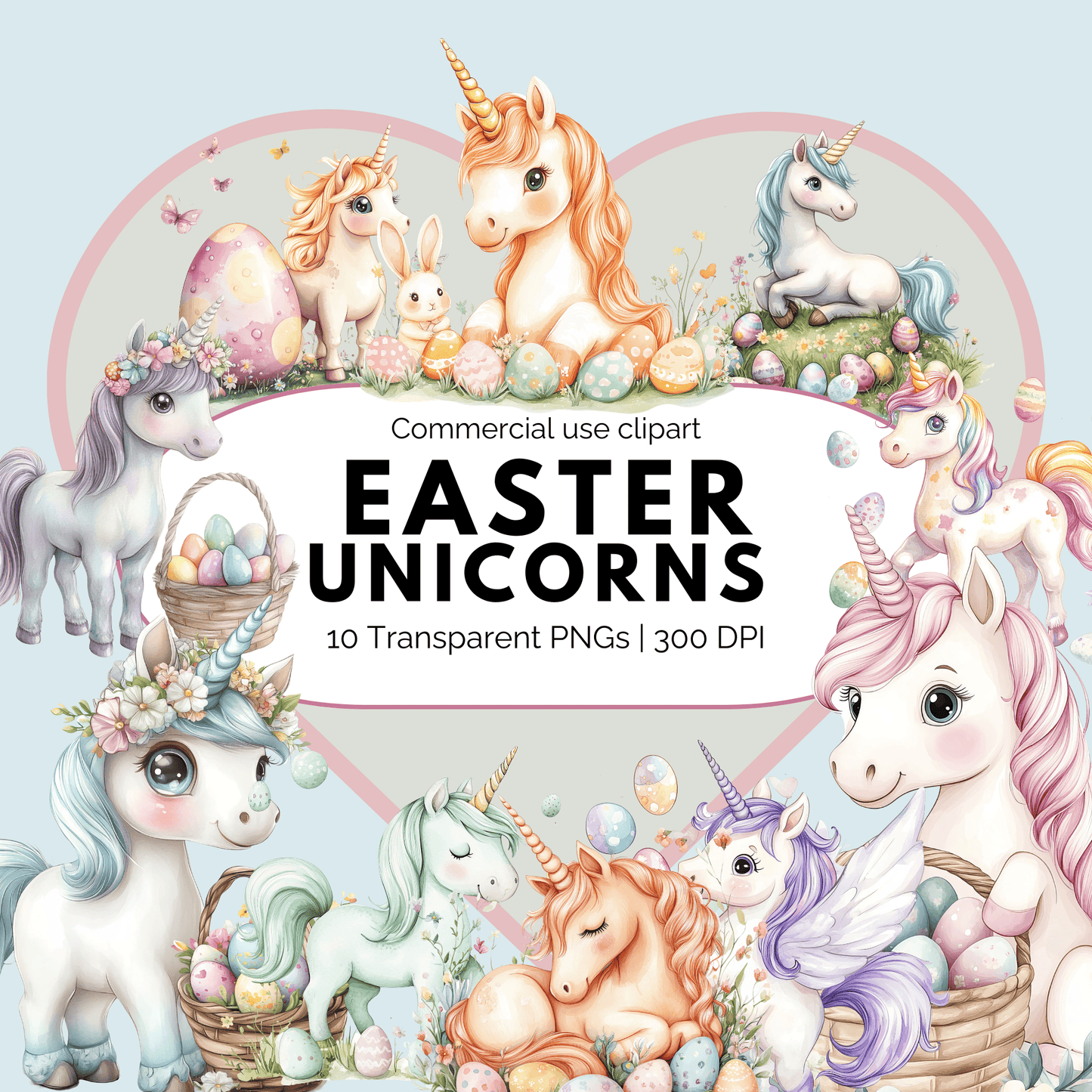 Easter Unicorn Clipart