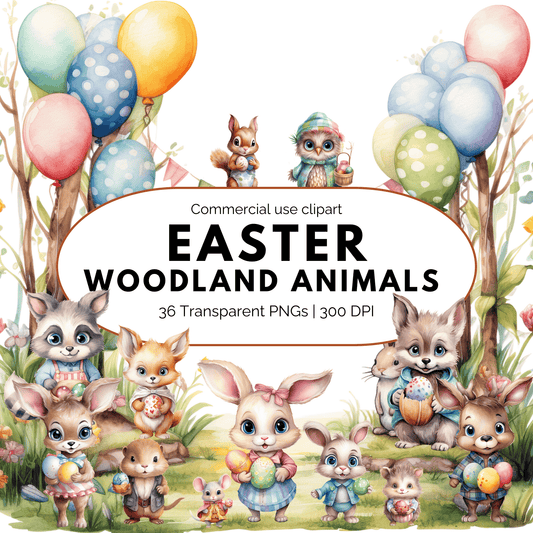 Easter Woodland Animal Clipart