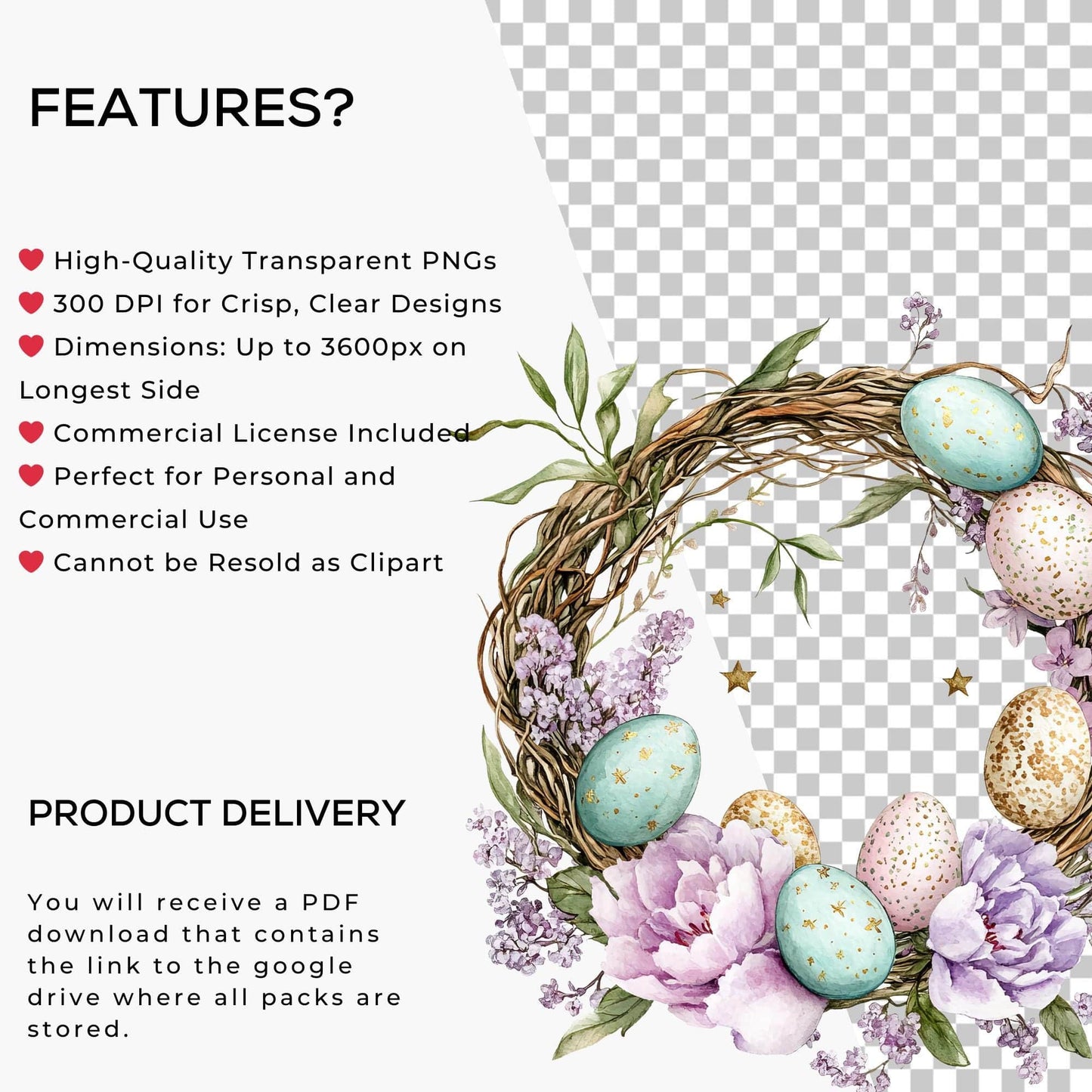 Easter Wreath Clipart