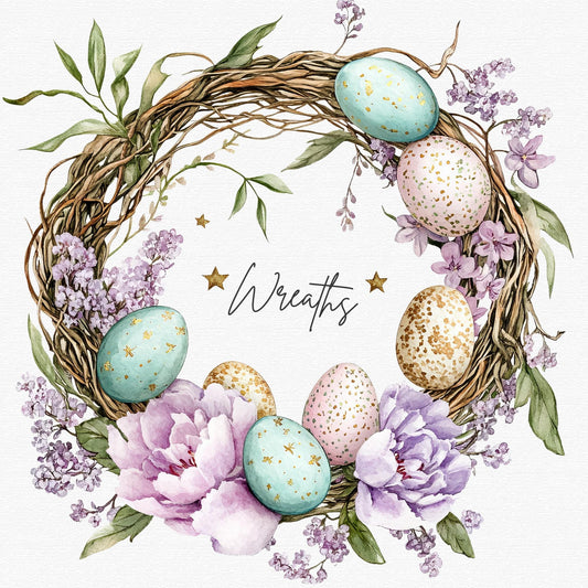 Easter Wreath Clipart Pack PNG